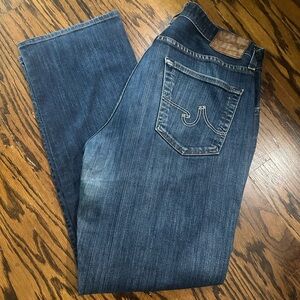 AG Adriano Goldschmied Dark Blue Straight Jeans